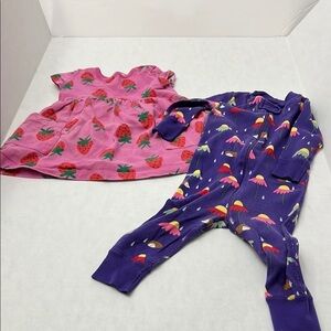 Hanna Andersson Pink strawberry Print Top dress